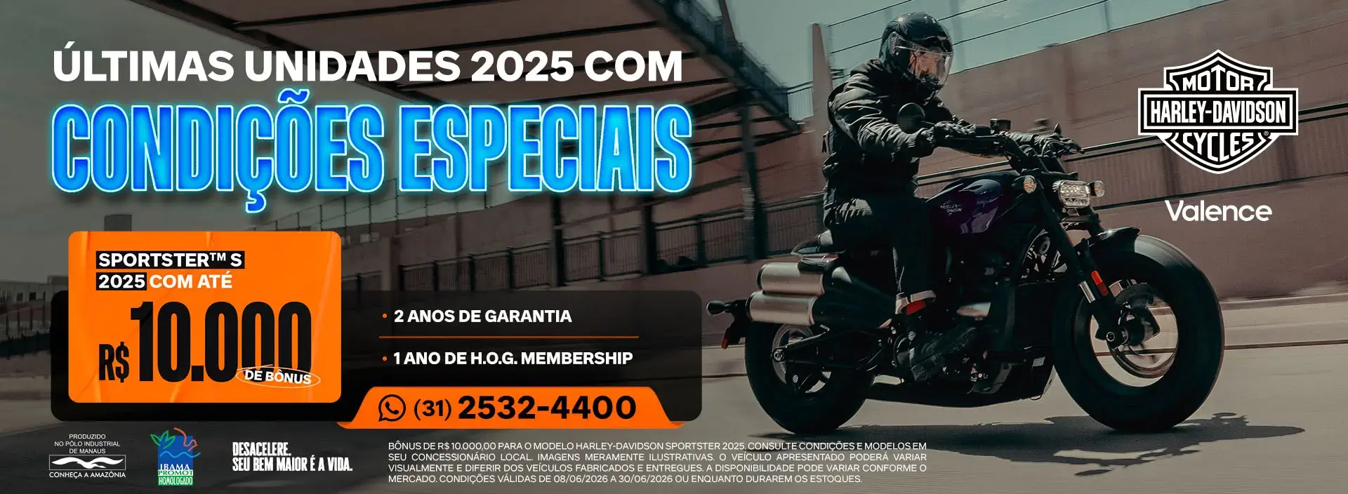 OFERTA SPORTSTER S JUNHO/26