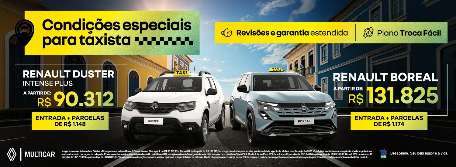 taxista junho 2026 
