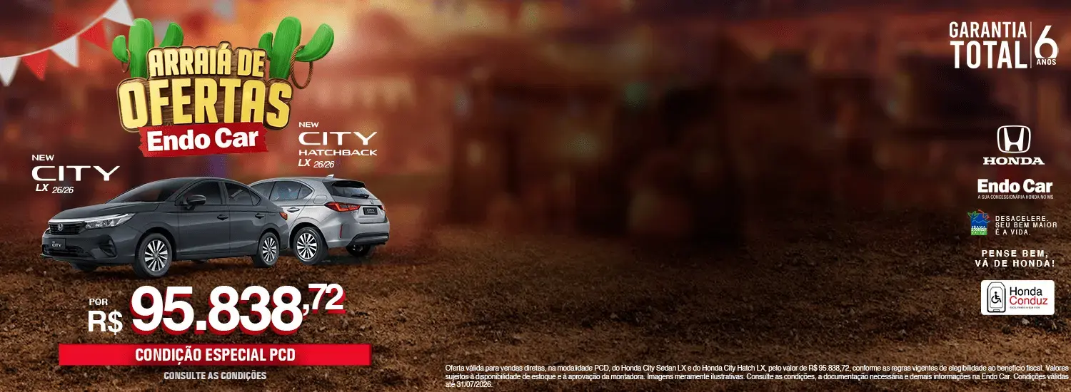 Venda Direta | PCD | City Sedan LX e City Hatch LX 