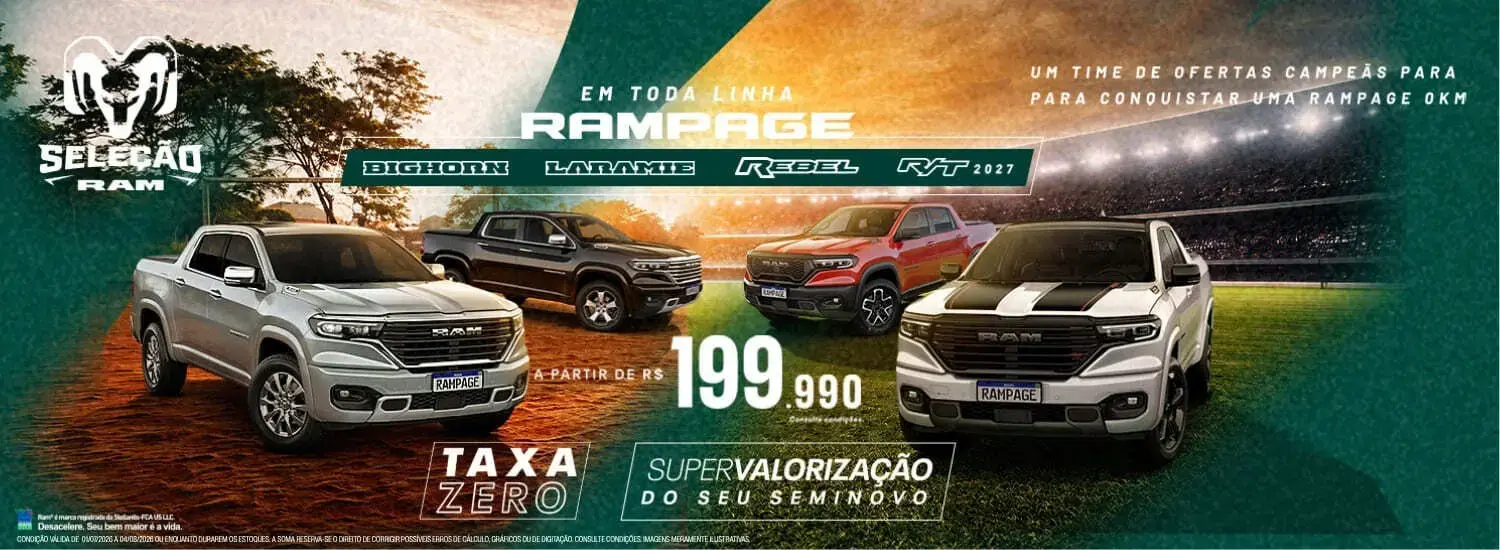  SELEÇÃO RAM - LINHA RAMPAGE - JULHO