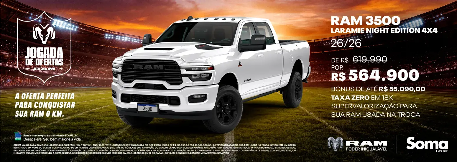 JOGADA DE OFERTAS - RAM 3500 - AGOSTO
