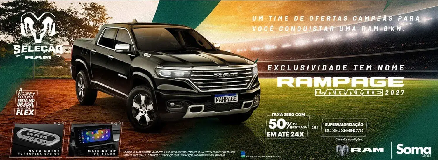 SELEÇÃO RAM - RAMPAGE LARAMIE - JULHO