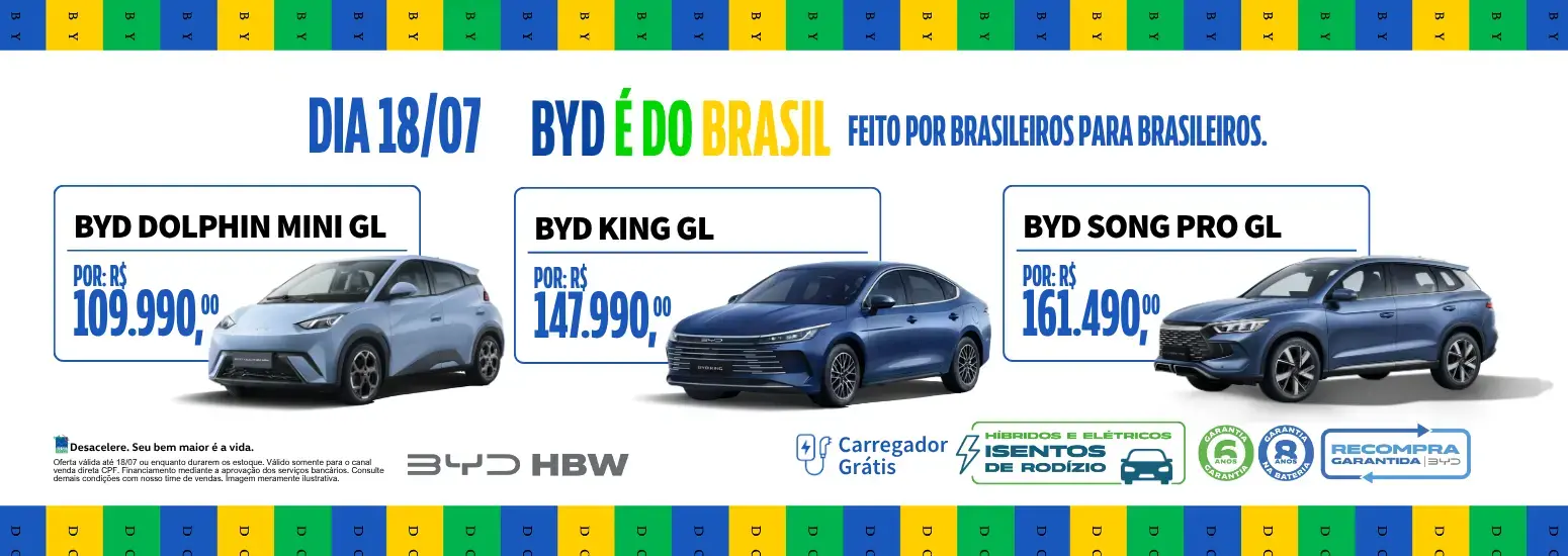 OFERTA BYD É DO BRASIL TODOS OS MODELOS