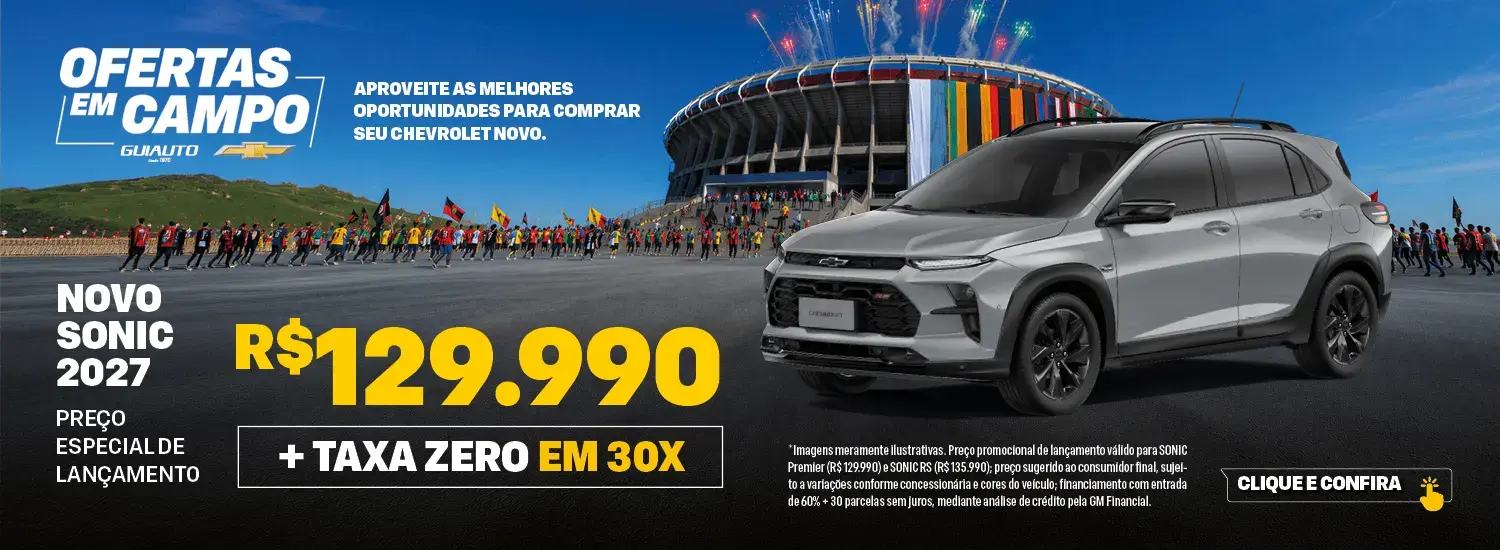 SONIC 129.990 + TAXA ZERO