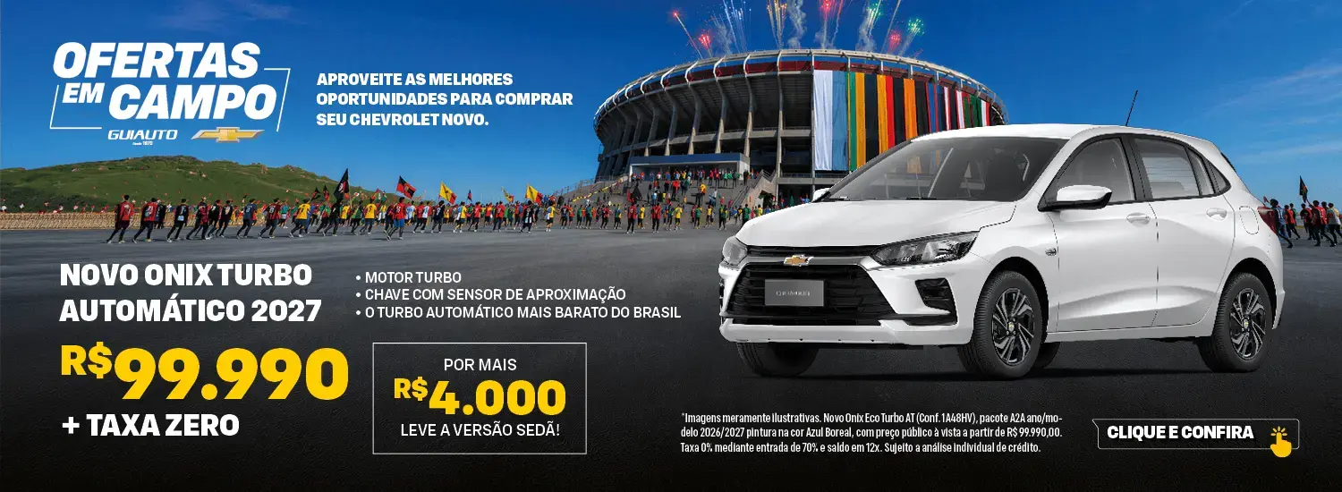 ONIX TURBO AUTOMÁTICO R$99.990
