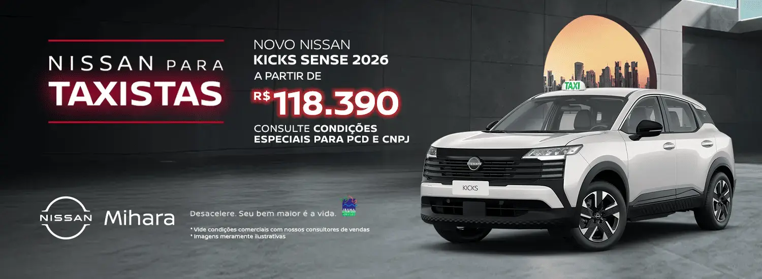 NOVO NISSAN KICKS SENSE A PARTIR DE R$ 118.390,00