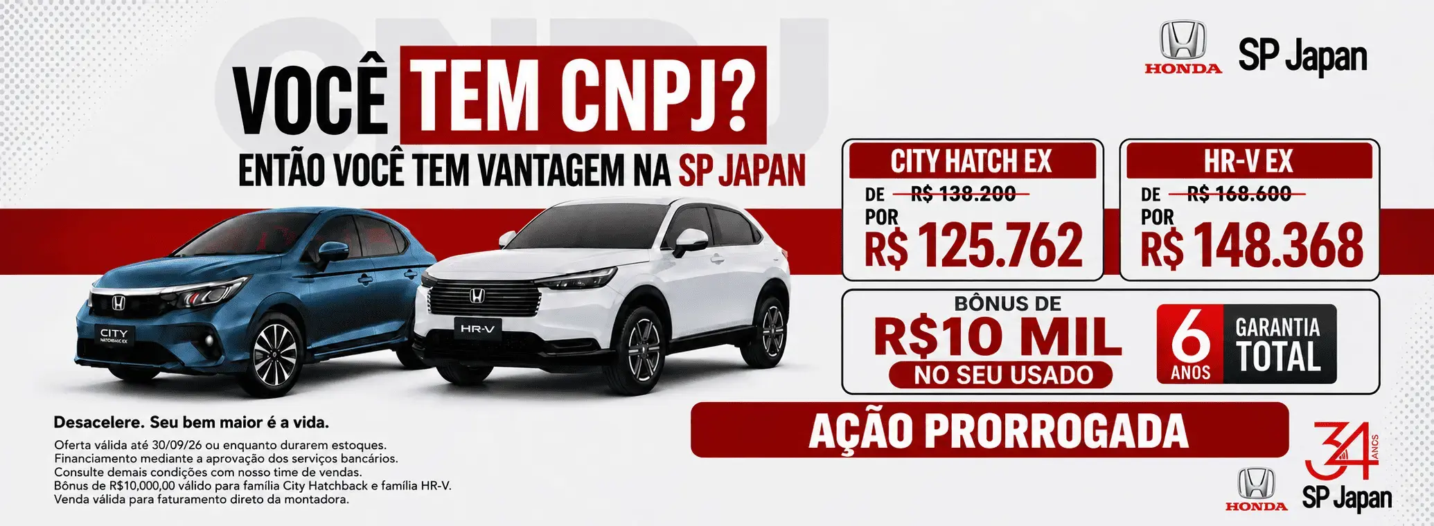 OFERTA CNPJ CITY E HR-V SETEMBRO