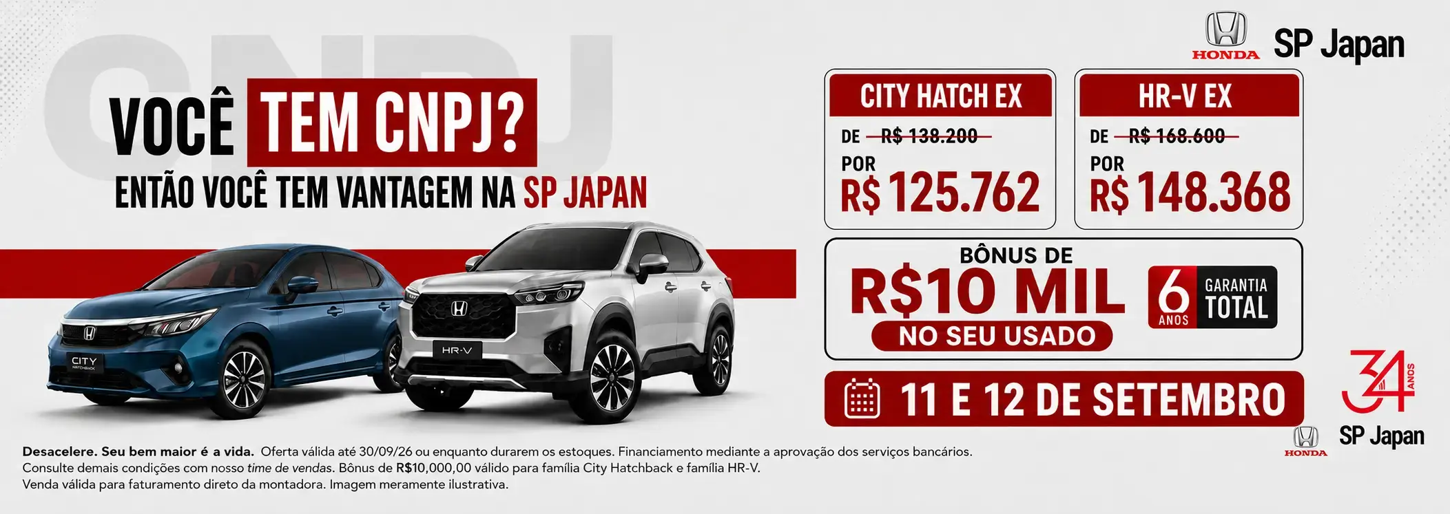 OFERTA CNPJ CITY E HR-V SETEMBRO