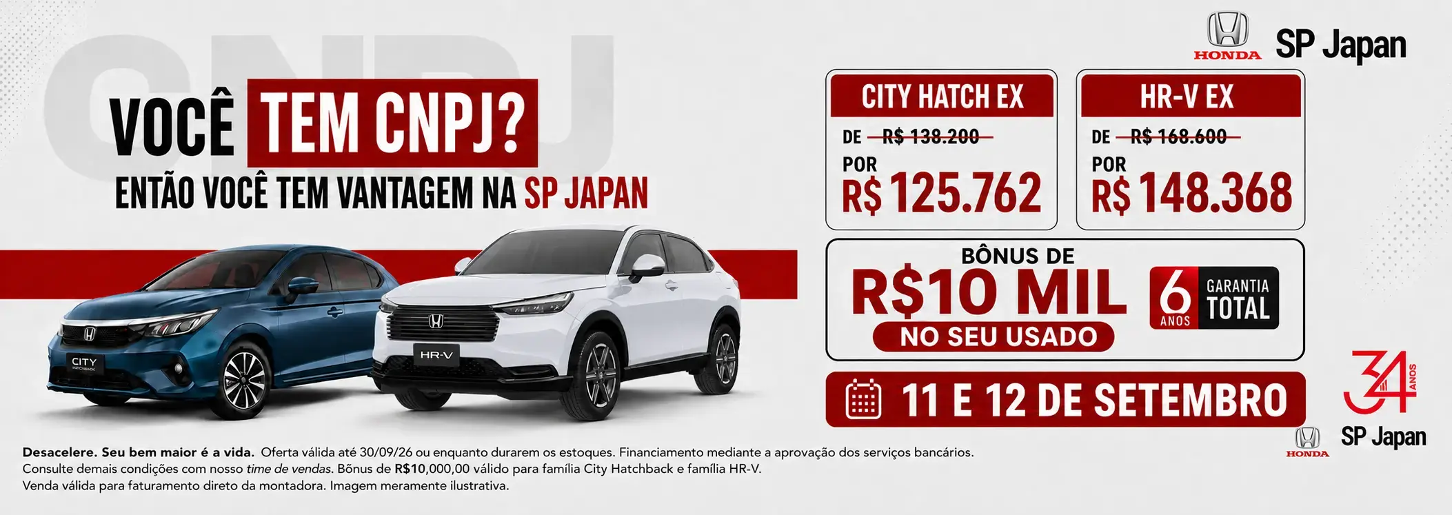 OFERTA CNPJ CITY E HR-V SETEMBRO