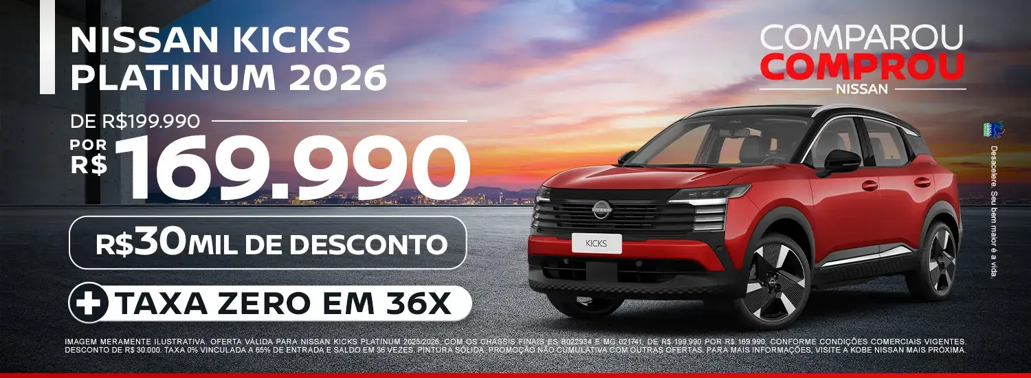 kicks platinum julho 2026 