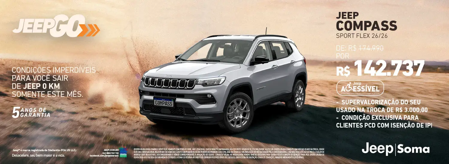 JEEP GO - SETEMBRO - COMPASS PCD