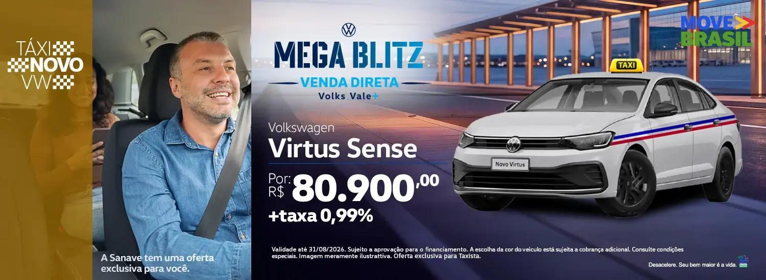  VENDA DIRETA TAXI AGOSTO