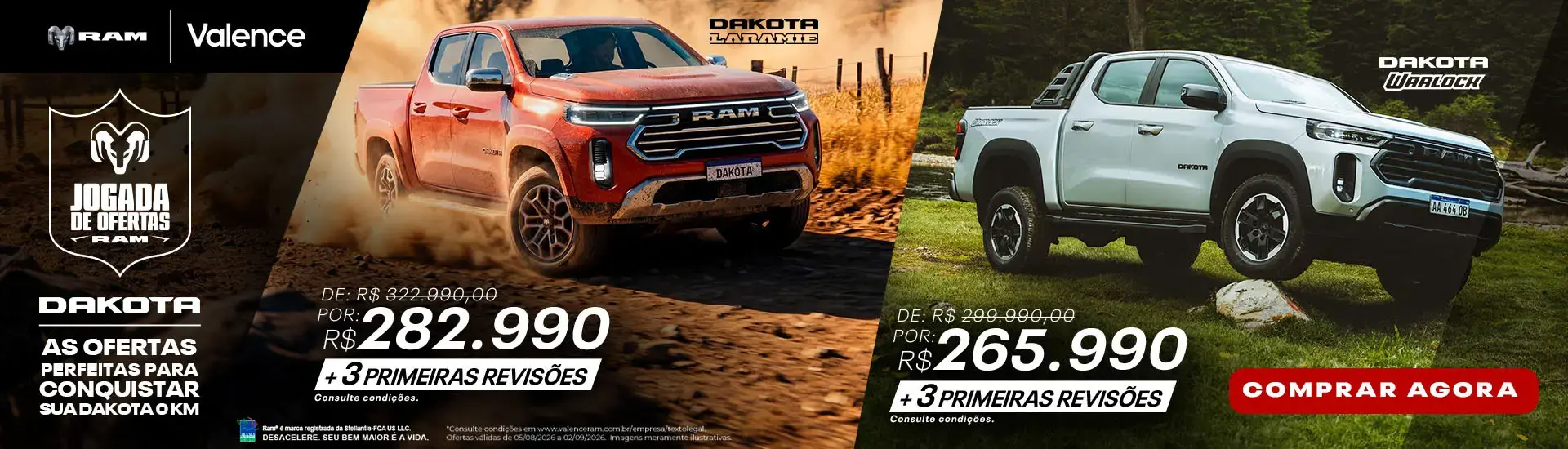 DAKOTA LARAMIE E WARLOCK AGOSTO 2026 