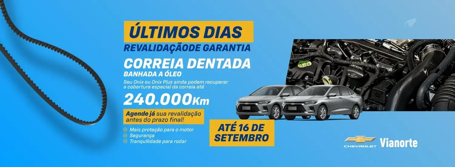 Últimos dias Revalidação de garantia Correia Dentada 
