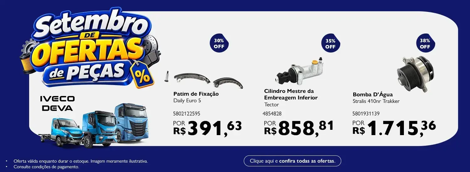 Campanha de peças- Setembro 