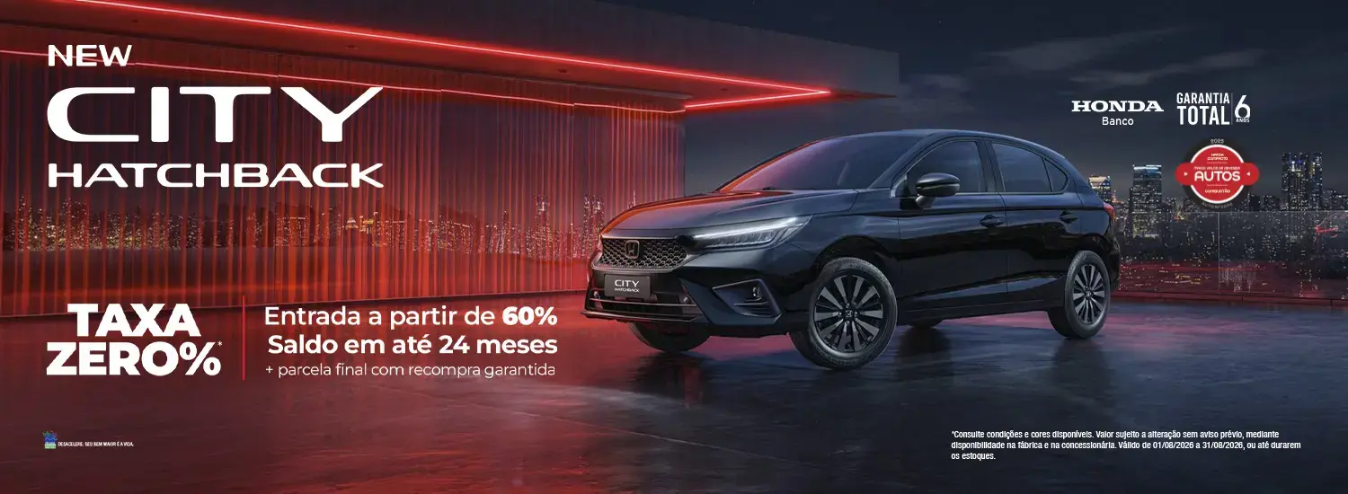 City Hatchback - Taxa Zero - SETEMBRO