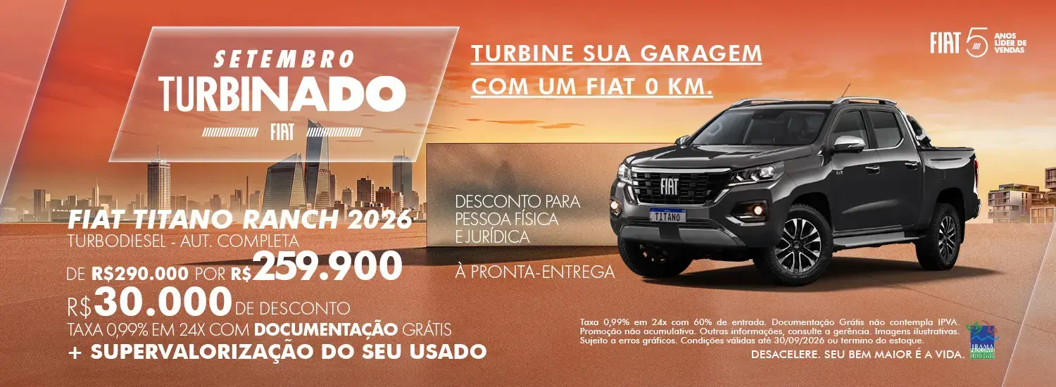 Setembro Turbinado - Fiat Titano Ranch 2026