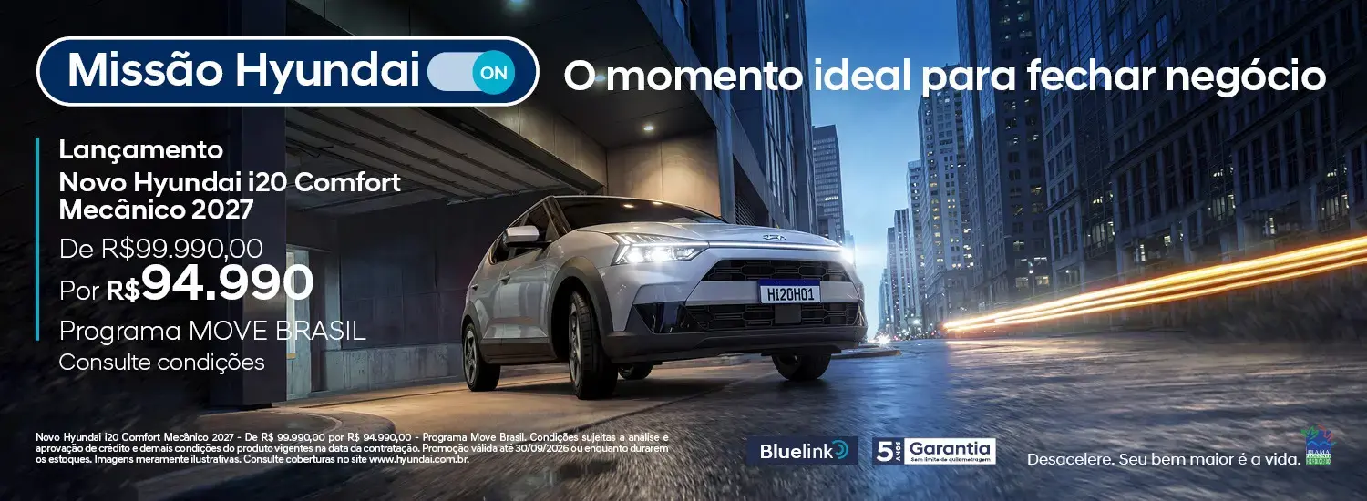 Missão Hyundai - Hyundai i20 Comfort 2027