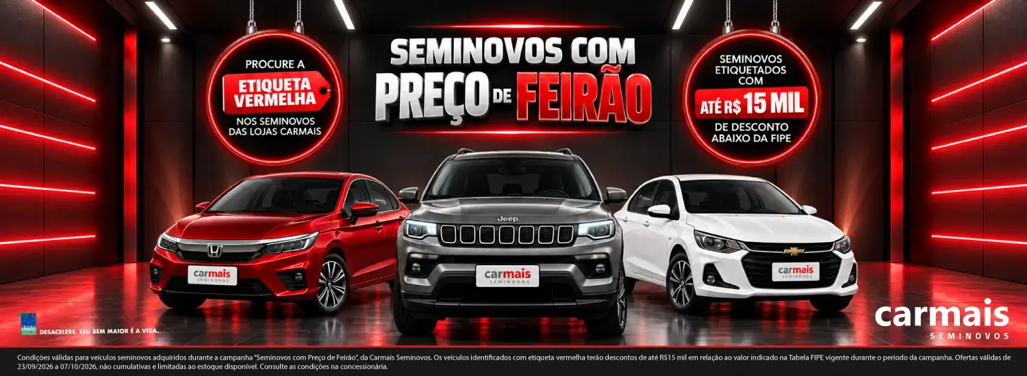 SEMINOVOS COM PREÇO DE FEIRÃO