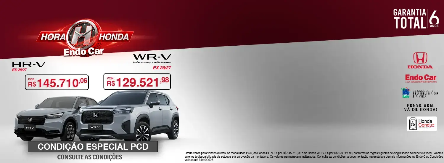 HR-V EX 26/27 + WR-V EX 26/27 | VENDA DIRETA | PCD