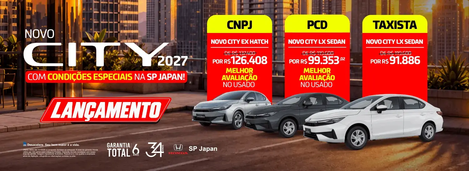PCD/TAXISTA/CNPJ NOVO CITY VENDA DIRETA OUT/26