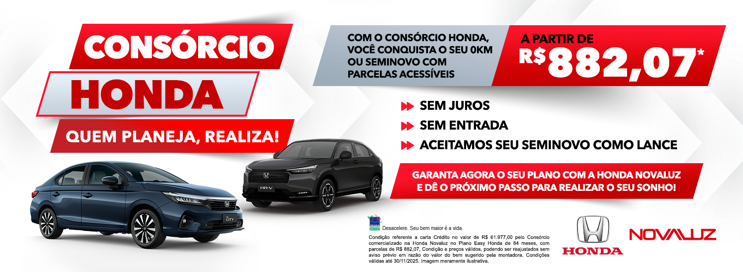 Consórcio Honda OUTUBRO/25