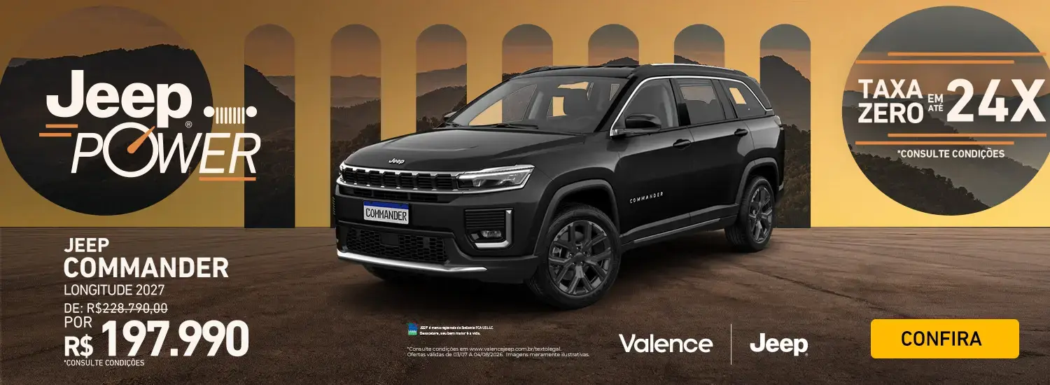 COMMANDER LONGITUDE JEEP POWER JULHO 2026 