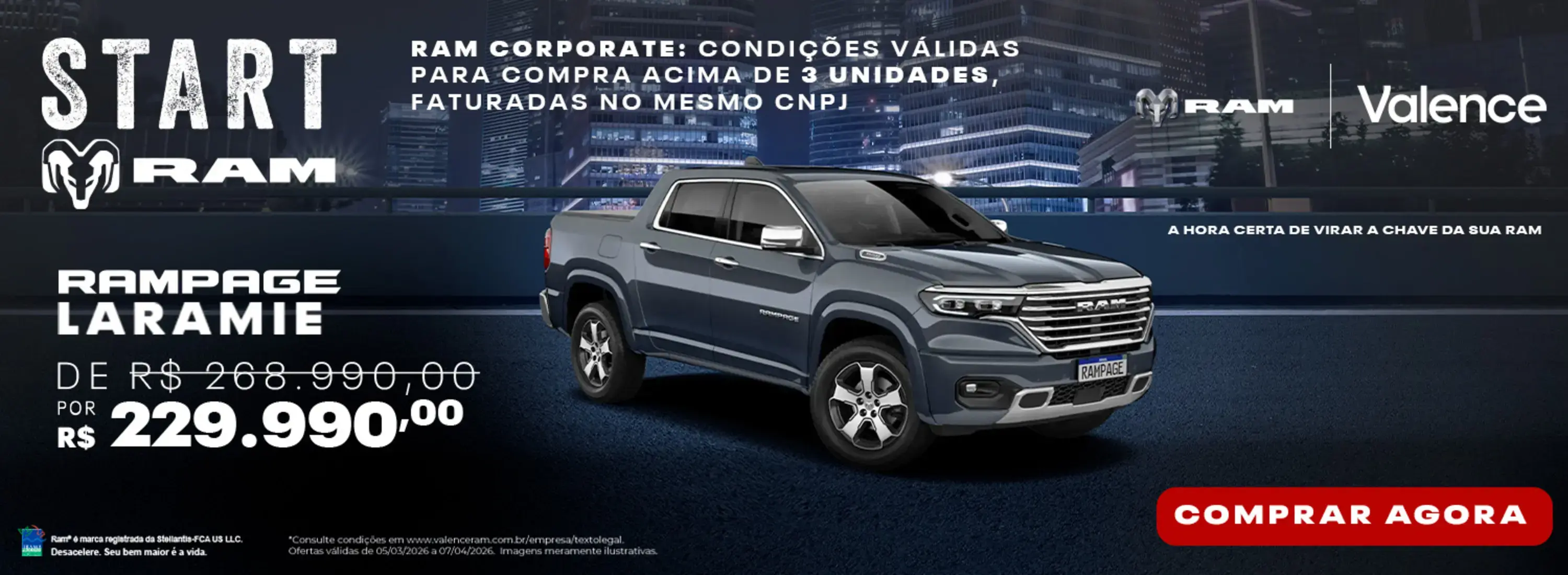 VENDA DIRETA RAMPAGE LARAMIE MARÇO 2026 