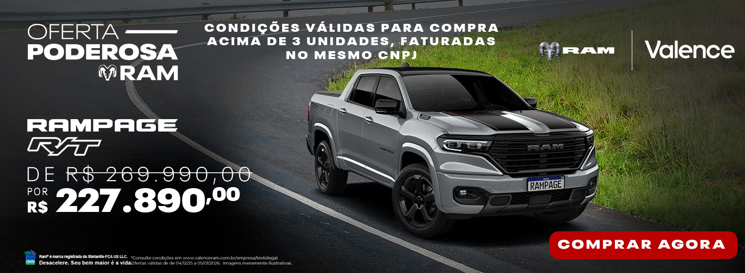 VENDA DIRETA RAMPAGE RT DEZEMBRO 