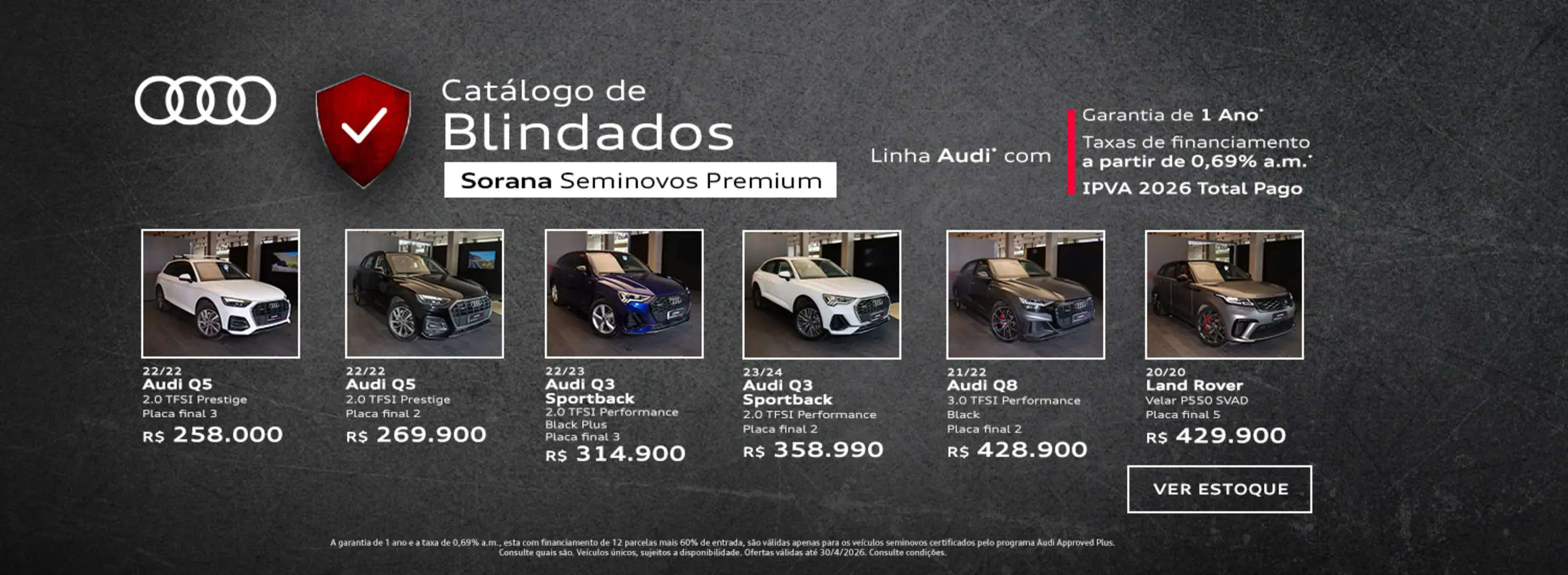 Sorana Audi - Blindados Seminovos