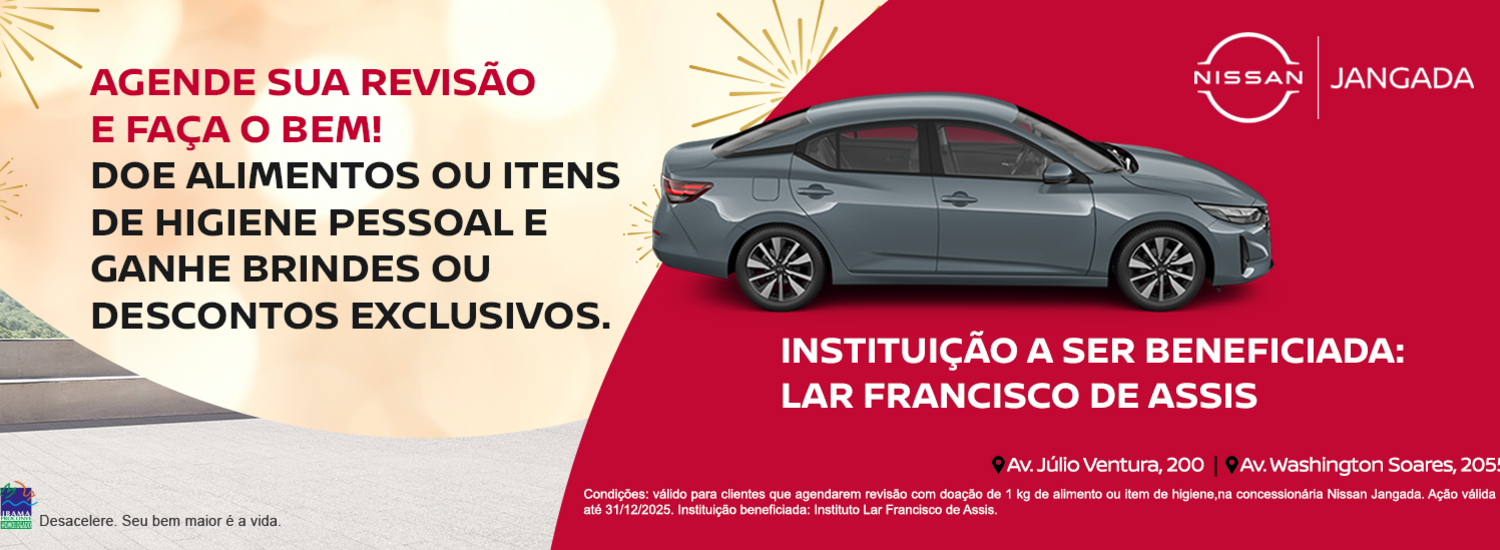POS-VENDA NISSAN 03 - AGENDAMENTO + DOAÇÃO