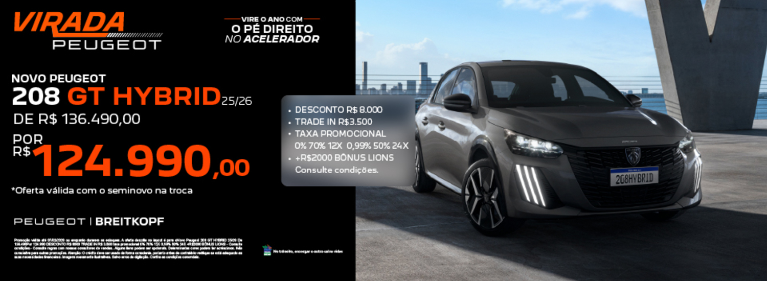 Peugeot 208 GT Hybrid 01/26