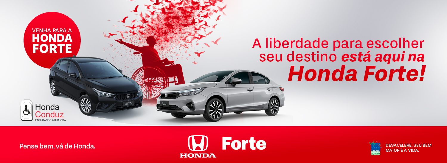 A liberdade para escolher seu destino está aqui na Honda Forte!