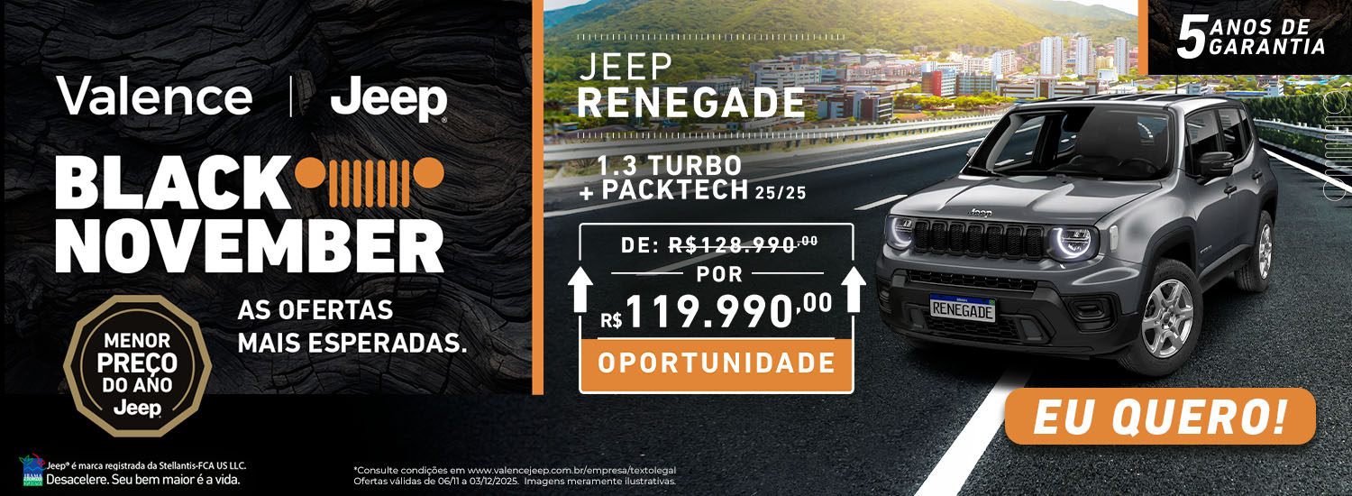 JEEP RENEGADE 1.3 TURBO + PACKTECH OUTUBRO 