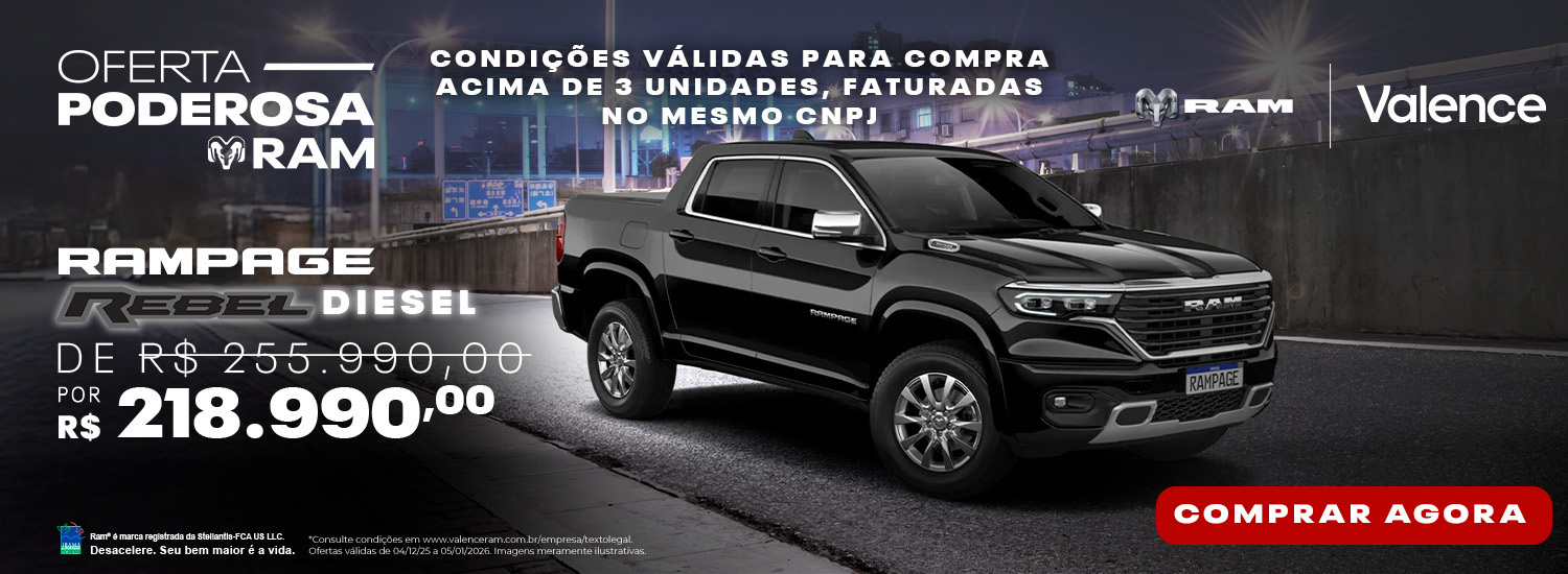 VENDA DIRETA - RAMPAGE REBEL DIESEL 25/26 DEZEMBRO