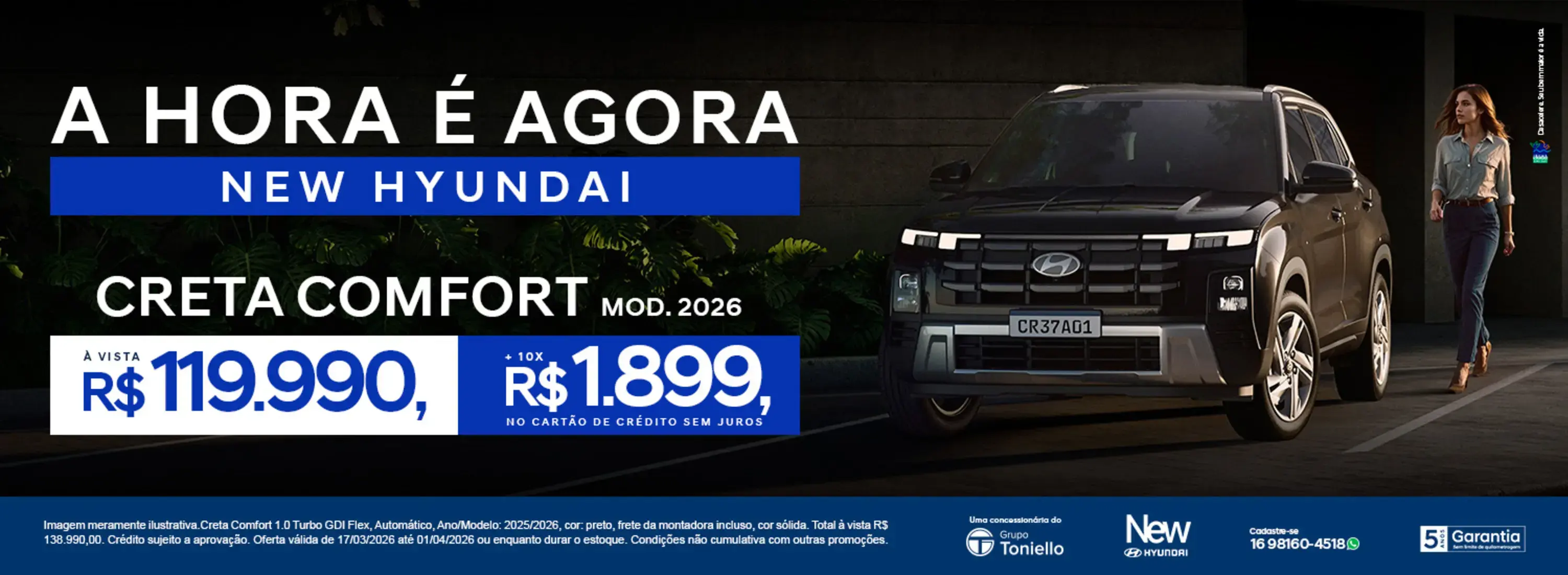 A hora é agora. Creta Comfort a partir de R$138.990,00