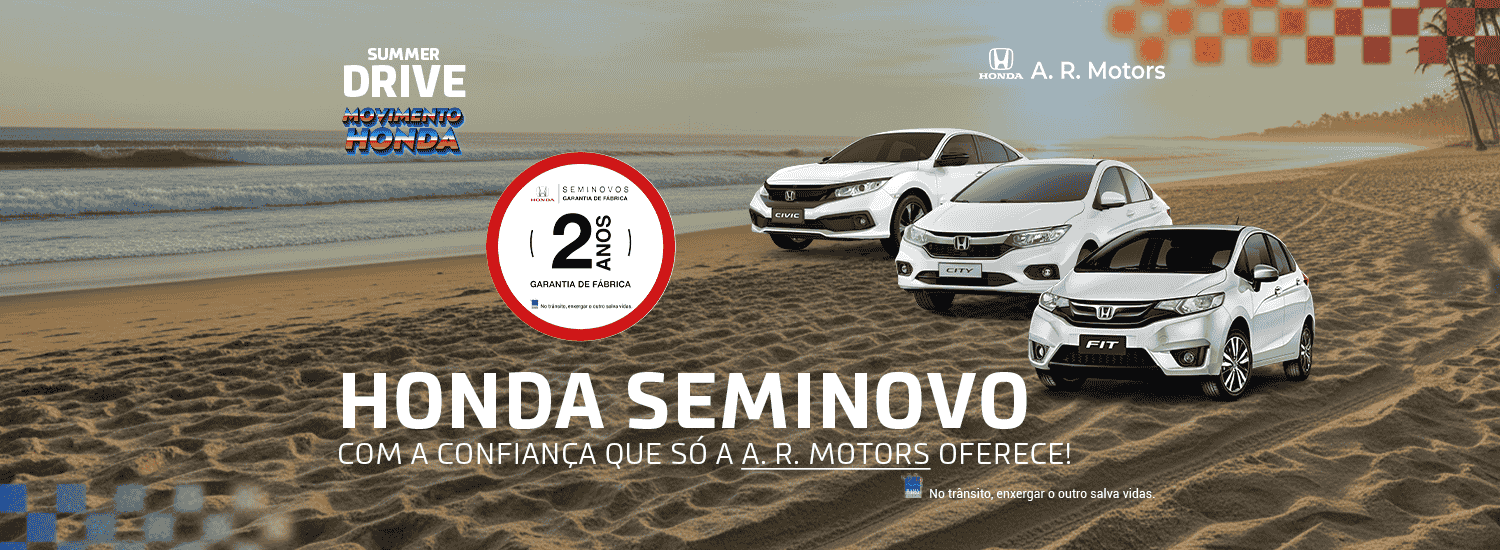 Seminovos Honda com 2 anos de Garantia