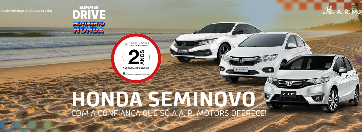 Seminovos Honda com 2 anos de Garantia