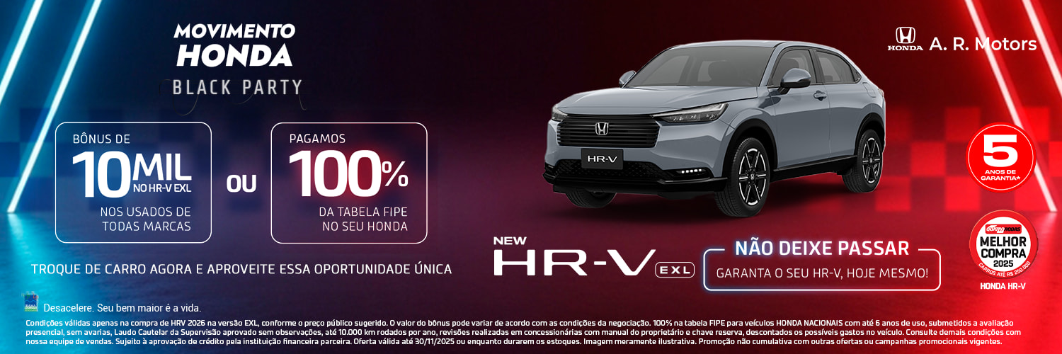 HR-V com 100% da FIPE