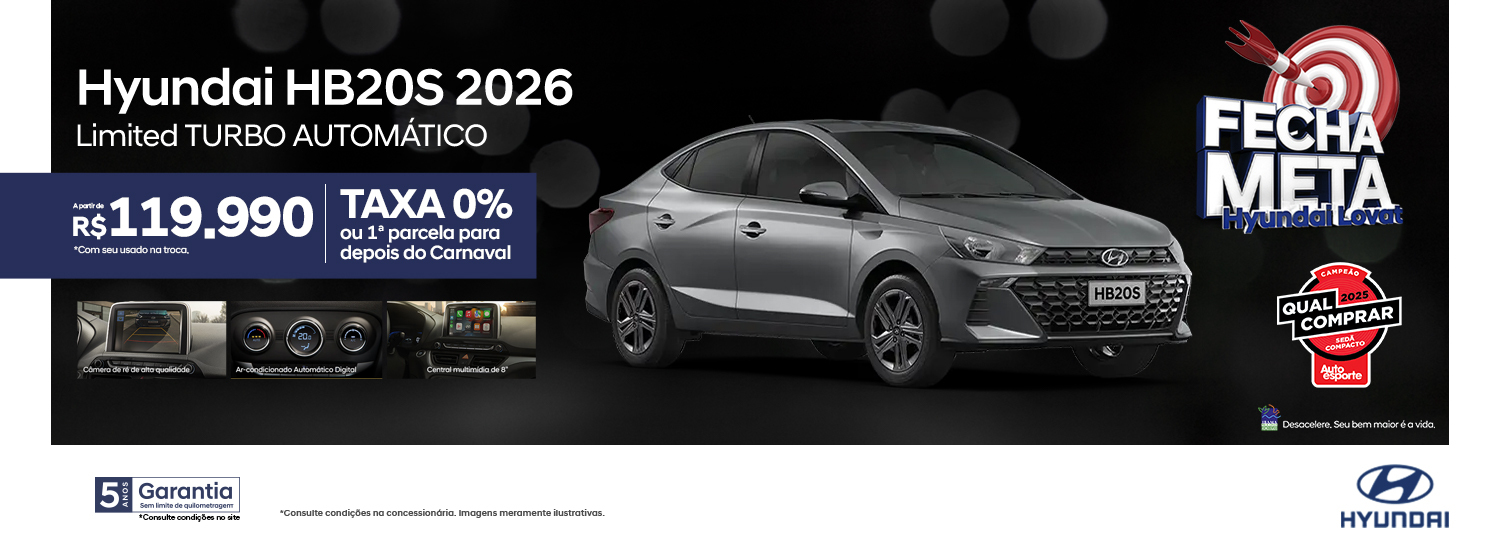 HB20S Limited - TURBO AT - Fecha Meta Dezembro