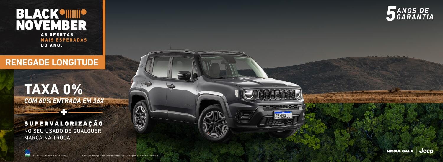 Black November Jeep 2025 - Renegade Longitude