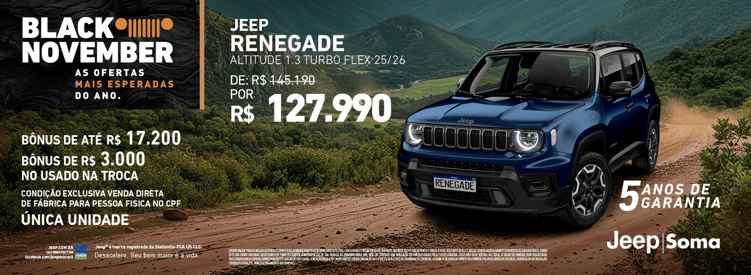 OFERTA - NOVEMBRO - RENEGADE ALTITUDE