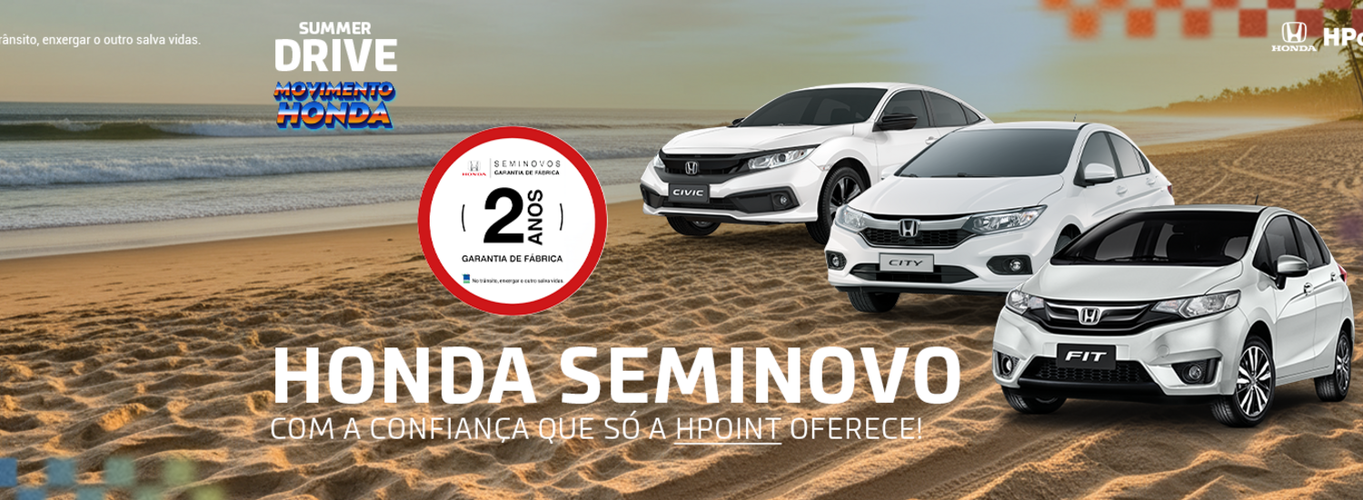 Seminovos Honda com 2 anos de Garantia