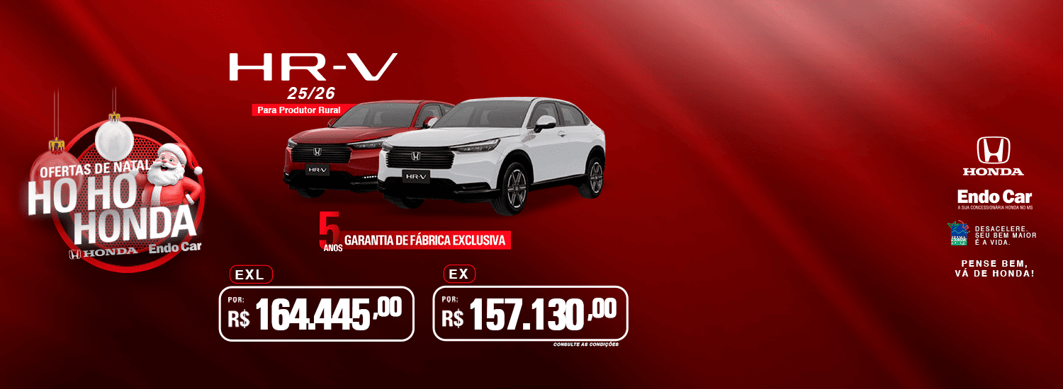 HR-V VERSÃO EX E EXL 25 26 - VENDA DIRETA - PRODUTOR RURAL