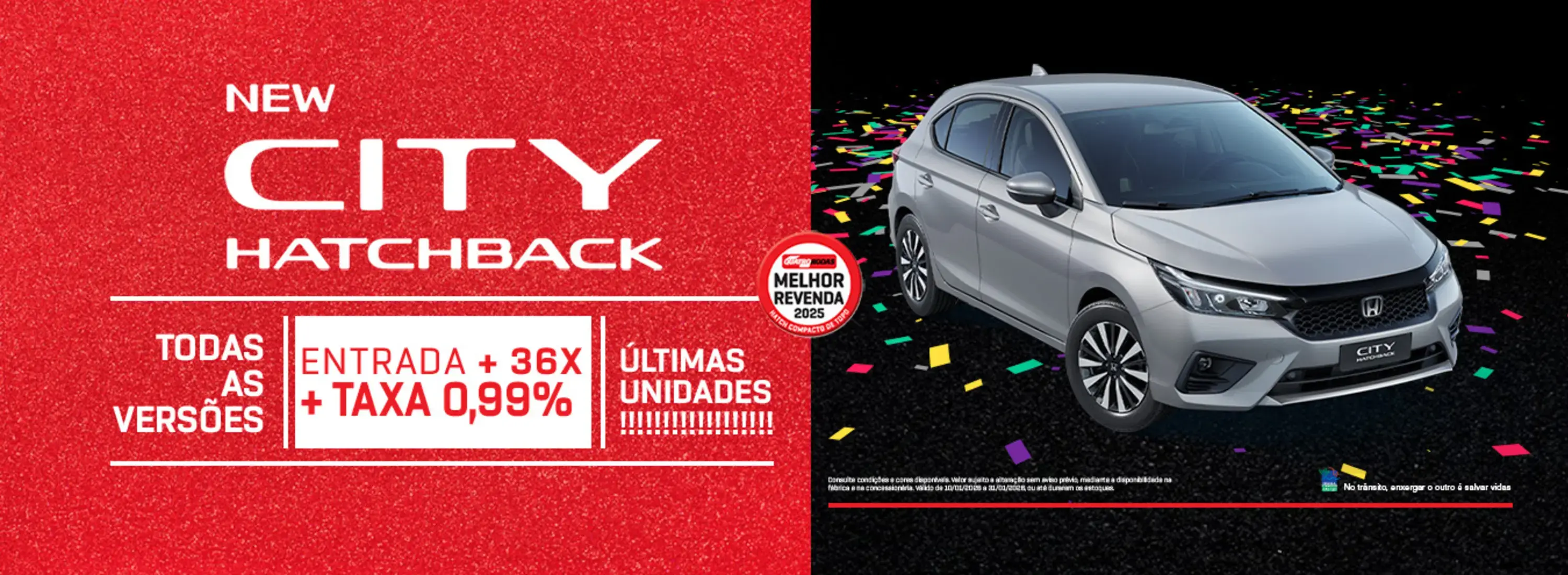 City Hatchback Todas as versões - Fevereiro