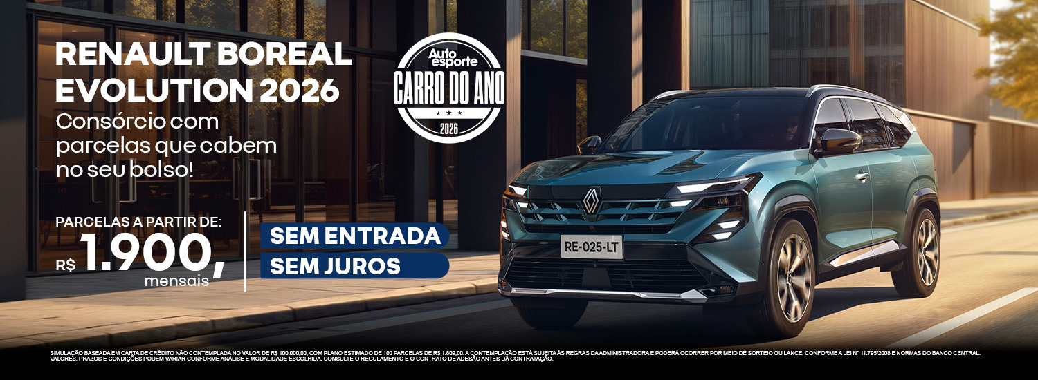 RENAULT BOREAL EVOLUTION 2026 - CONSÓRCIO