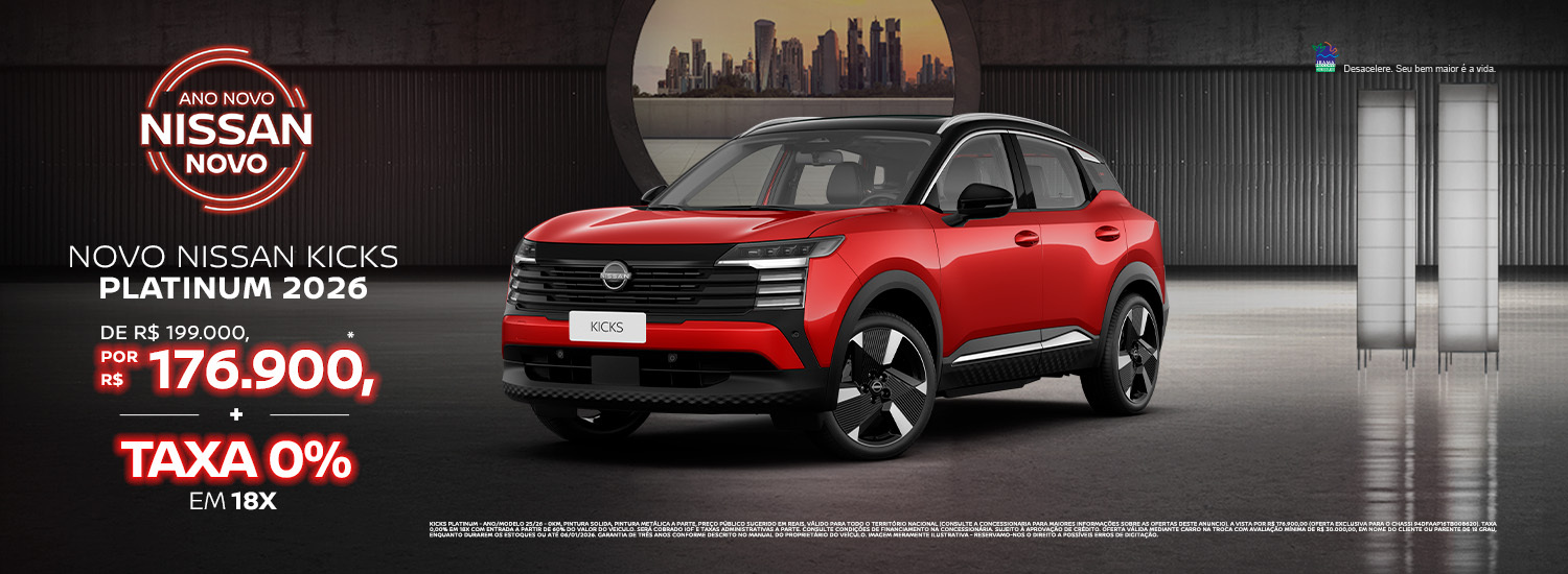 ANO NOVO NISSAN NOVO - NOVO KICKS