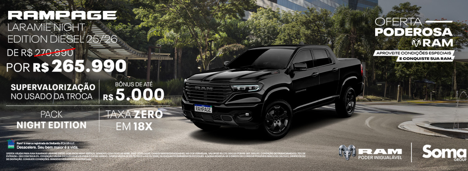 OFERTA - DEZEMBRO I LARAMIE NIGHT EDITION