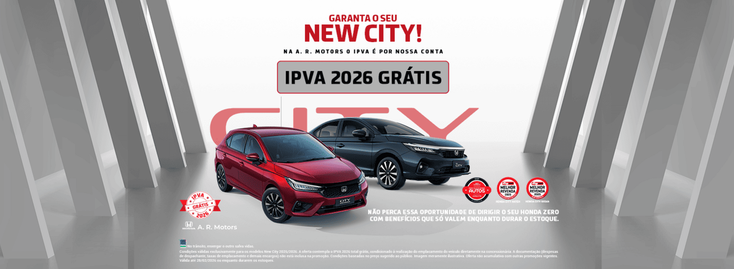 City com IPVA Grátis 2026