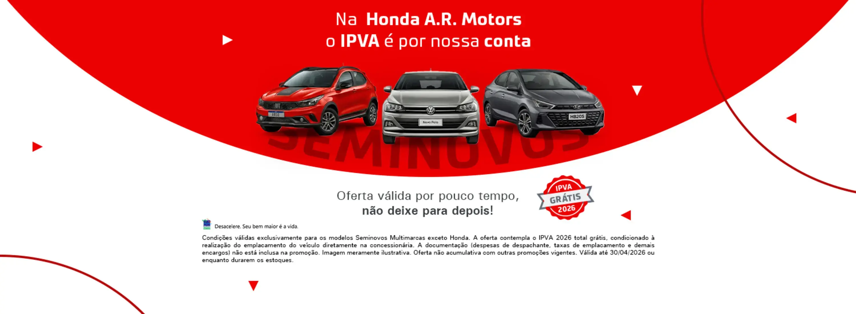 Seminovos com IPVA Grátis